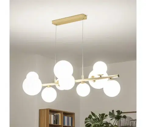 Svietidlá BRILAGI - LED Luster na lanku MILLA 10xG9/3W/230V zlatá/biela 7010-10GW