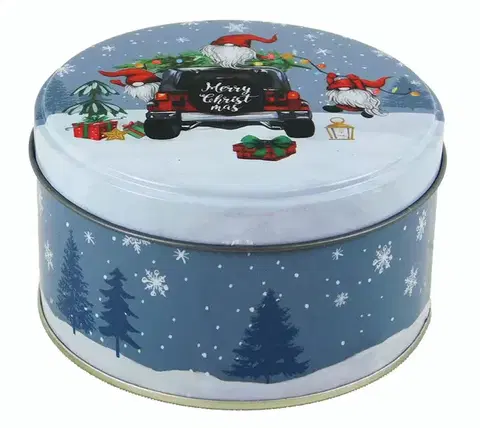 Vianočné dekorácie MAKRO - Dóza vianočná 10x5,5cm