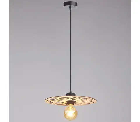 Svietidlá HEXE Luster na lanku FALCO 1xE27/60W/230V pr. 30 cm béžová 0707