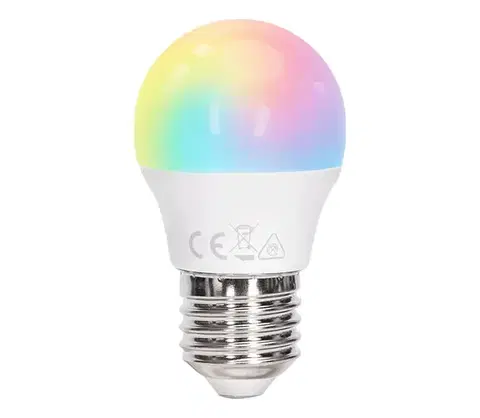 Žiarovky  B.V.  - LED RGBW stmievateľná žiarovka G45 E27/4,8W/230V 3000K + diaľkový ovládač B101054E5
