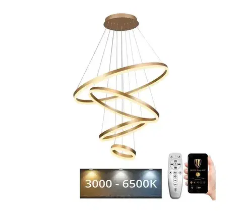 Svietidlá  LED Stmievateľný luster na lanku LED/165W/230V 3000-6500K + diaľkové ovládanie J4314/G