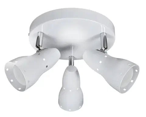 Bodové svetlá Stropné svietidlo plafond 3x40W E14 biele