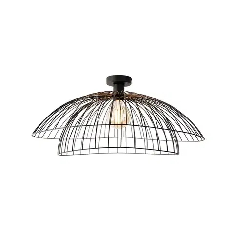 Stropné osvetlenie Inteligentné stropné svietidlo čierne 60 cm vrátane Wifi G95 - Pua