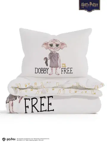 Obliečky MKLozkoviny.sk Obliečky mikroplyš Harry Potter - Dobby - 140 × 200 cm - 70 x 90 cm
