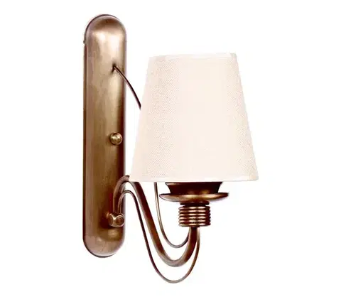 Svietidlá  Nástenné svietidlo CLASSIC 1xE27/40W/230V bronzové/béžové 846STL2721