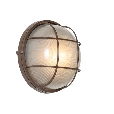 Vonkajšie nástenné svietidlá Priemyselná vonkajšia nástenná lampa hrdzavohnedá IP44 - Hanneke