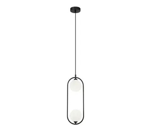 Svietidlá  PND-3965-2-BK - Luster na lanku LUPUS 2xG9/25W/230V čierna PND-3965-2-BK