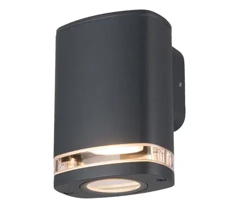 Svietidlá  38885 - Vonkajšie nástenné svietidlo ZEVI 1xGU10/10W/230V IP54 antracit 38885