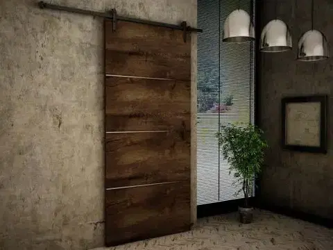 Posuvné dvere KIER Posuvné dvere RETRO PLUS | 100 cm Farba: jaseň tmavý