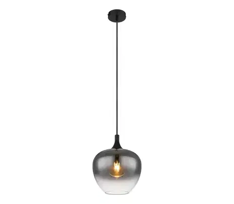 Svietidlá Globo 15548H - Luster na lanku MAXY 1xE27/40W/230V pr. 24 cm čierna 15548H