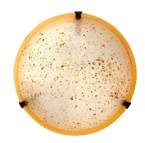 Stropná svetla Stropná sklenená lampa okrúhla žltá bodka 30cm Granilia