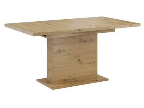 Jedálenské stoly KONDELA Boba 160/200 rozkladací jedálenský stôl dub artisan