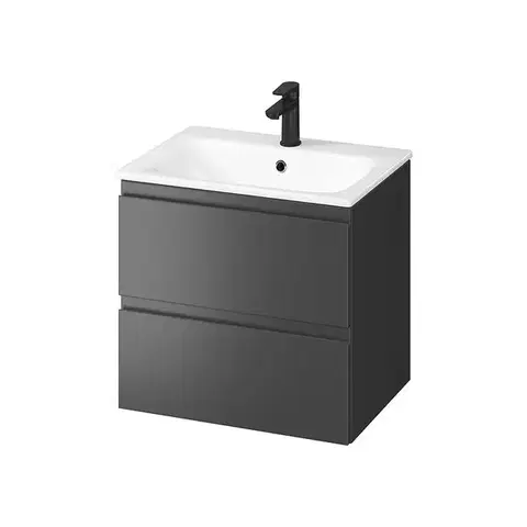Kúpeľňový nábytok CERSANIT - SET B817 MODUO-IN 60 ANTRACIT DSM (skrinka + umývadlo) S801-472-DSM
