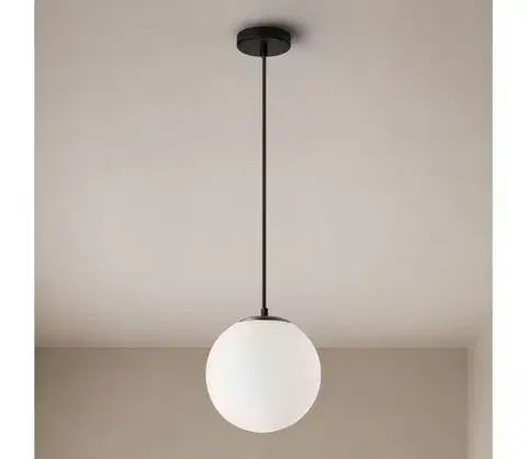 Svietidlá BRILAGI - Závesné svietidlo na lanku POLOS 1xE27/40W/230V pr. 20 cm čierna ALA-56931