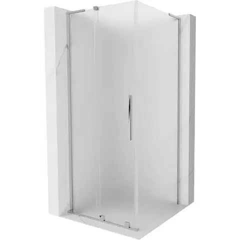 Sprchovacie kúty MEXEN/S - Velar L sprchovací kút, posuvné dvere 100 x 100, dekor, chróm 871-100-100-33-01