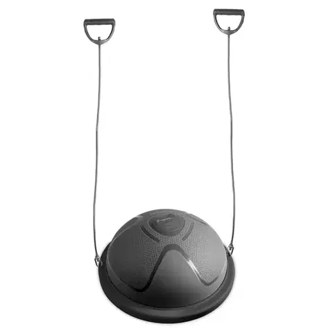 Balančné podložky Balančná podložka inSPORTline Dome Compact s gumovými expandermi čierna