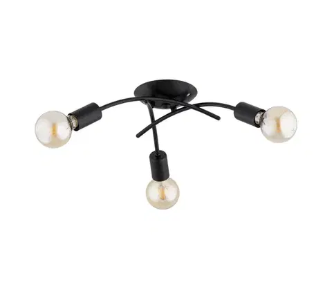 Svietidlá  Prisadený luster TORIZO 3xE27/15W/230V čierny 62635