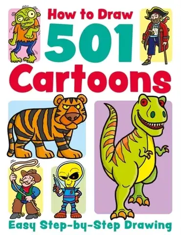 Nalepovačky, vystrihovačky, skladačky How to Draw 501 Cartoons - Nat Lambert
