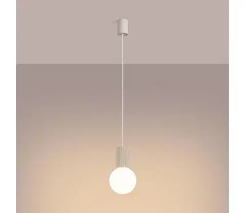 Svietidlá  SL.1719 - Luster na lanku HALO 1xG9/8W/230V pr. 12 cm krémová SL.1719