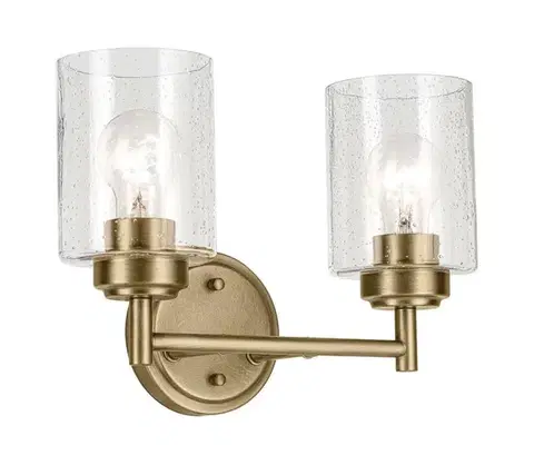 Svietidlá Elstead Kichler KL-WINSLOW-2W-NBR - Nástenná lampa WINSLOW 2xE27/60W/230V mosadz KL-WINSLOW-2W-NBR