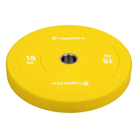 Závažia k činkám Gumový kotúč inSPORTline Bumper Plate Go 15 kg 50 mm
