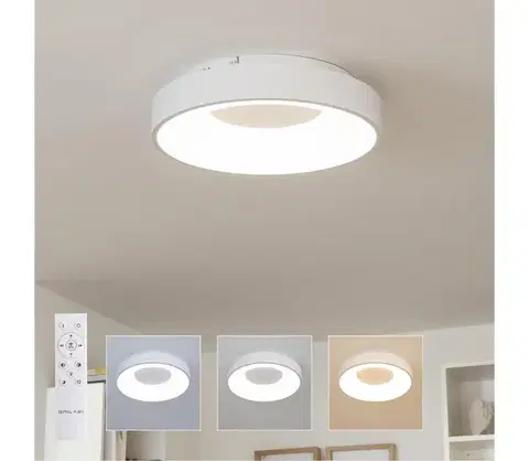 Svietidlá BRILAGI - LED stmievateľné stropné svietidlo FALCON II LED/67W/230V pr. 40 cm biele + diaľkové ovládanie BRC2668-400/BI