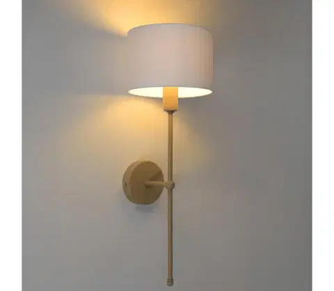 Svietidlá  Nástenné svietidlo MADELA 1xE14/40W/230V biele/béžové 0241