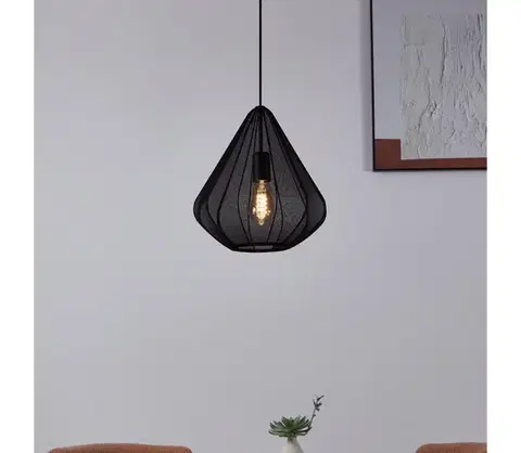 Svietidlá Eglo 43994 - Luster na lanku 1xE27/40W/230V pr. 33,5 cm čierna 43994