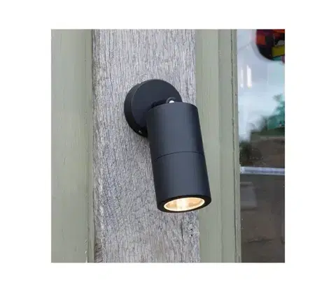 Svietidlá Där Lighting Där Lighting ORT0722 - LED vonkajšie nástenné bodové svietidlo ORTEGA 1xGU10/5W/230V IP65 čierne ORT0722
