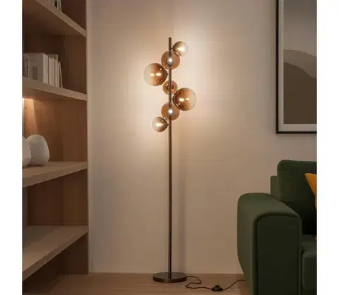 Lampy BRILAGI - LED stojacia lampa MILLA 7xG9/3W/230V hnedá/dymová hnedá 3010-7CC