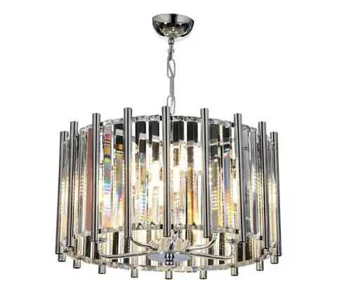 Svietidlá  Luster na reťazi CRYSTALLINE 6xE14/40W/230V lesklý chróm 301AUR1215