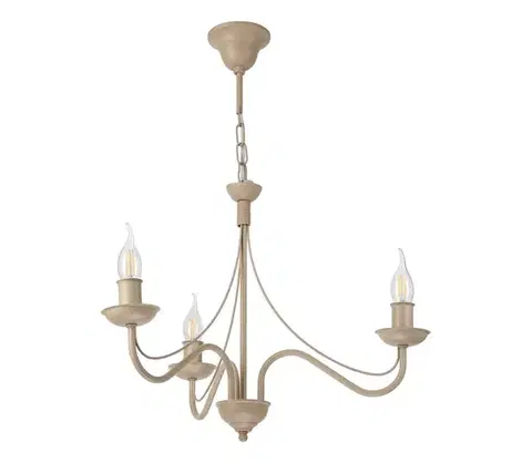 Svietidlá  Luster na reťazi ANTON 3xE14/60W/230V béžový LM-3.294/BEŻ