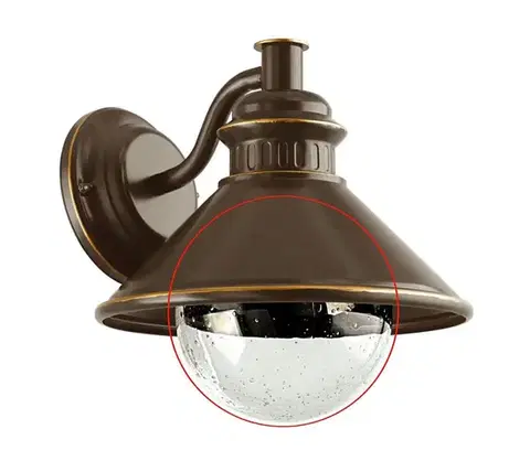Lampy Eglo - Náhradné sklo k nástennému svietidlu ALBACETE číra GL3704