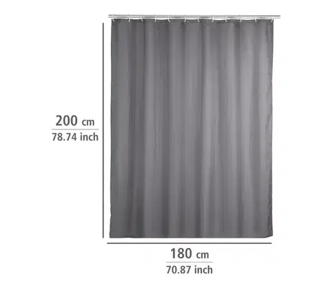 Svietidlá WENKO 20044100 - Sprchový záves 180x200 cm sivý 20044100