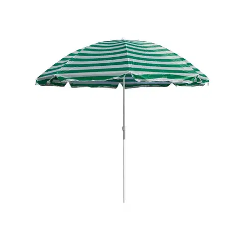 Záhradné slnečníky a doplnky Slnečník plážový 230 cm, HAPPY GREEN, zelené pruhy