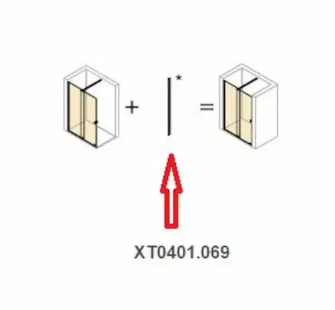 Sanitárna keramika HUPPE - Náhradný diel Hüppe Xtensa pure XT0401.069 XT0401.069