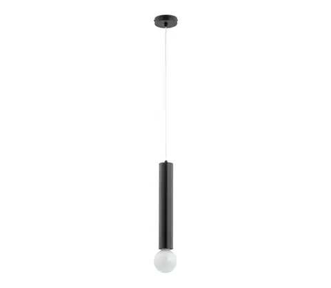 Svietidlá  Luster na lanku TWISTER 1xE27/60W/230V čierna 61128