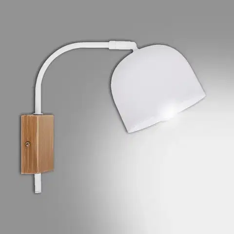Moderné lampy do obývačky Nástenné svietidlo Rupi biele E27 K1