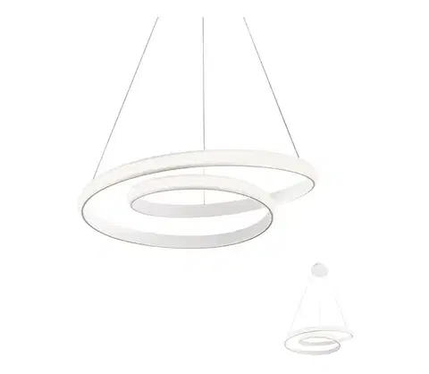 Svietidlá Redo 01-1793 - LED Stmievateľný luster na lanku TORSION LED/29W/230V biela 01-1793