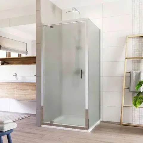 Sprchovacie kúty Mereo Sprchovací kút, Lima, štvorec, pivotový, 80x80 cm, chróm ALU, sklo Point CK86912K