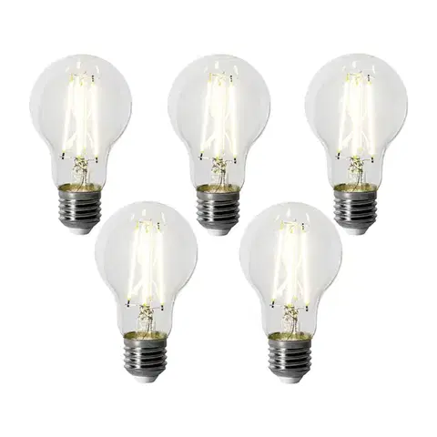LED osvetlenie Sada 5 stmievateľných LED žiaroviek E27 A60 6W 500 lm 4000K