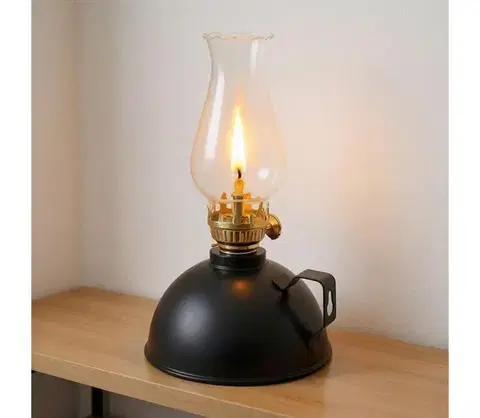 Lampy BRILAGI - Petrolejová lampa MERLIN čierna 8590828169406