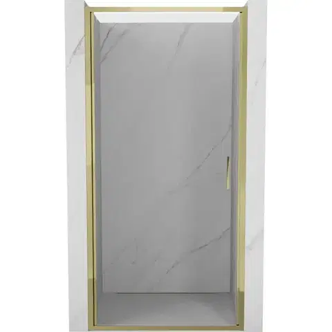 Sprchovacie kúty MEXEN - Exo sprchové dvere krídlové 50, transparent, zlatá 817-050-000-50-00