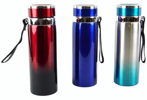 Termosky a termohrnčeky MAKRO - Termoska 800ml, 7x24cm, rôzne farby