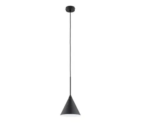 Svietidlá  Luster na lanku FABO 1xE27/15W/230V čierna 61456