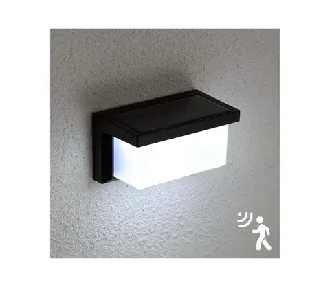 Svietidlá BRILAGI - LED Solárne nástenné svietidlo so senzorom BRICK LED/12W/5,5V IP65 BRI035