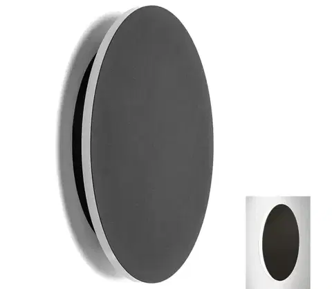 Svietidlá  B.V.  - LED Nástenné svietidlo LED/12W/230V 6500K 25 cm čierna B10303H89