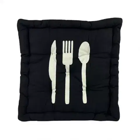 Bytový textil Podsedák MODERN čierna 42x42+8