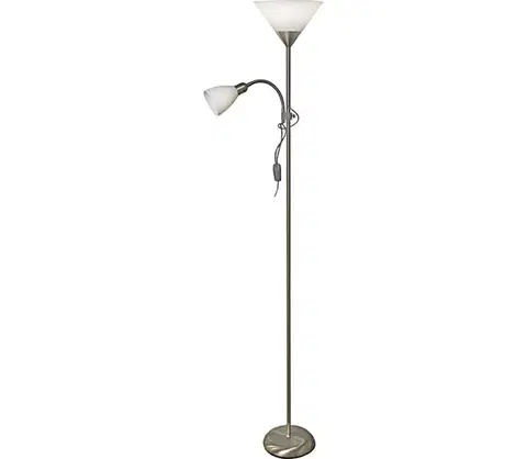 Lampy  light Stojacia lampa WENDY 1xE27/100W/230V + 1xE14/40W matný chróm 3070FLMCR/BL