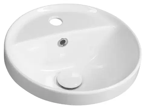 Umývadlá SAPHO - YUVA keramické umývadlo zápustné, priemer 38cm, biela TU0652